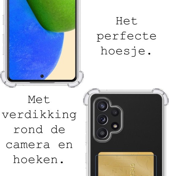 BASEY. Hoes Geschikt voor Samsung A72 Hoesje Shock Proof Case Hoes - Hoesje Geschikt voor Samsung Galaxy A72 Hoes Cover Shockproof - Transparant