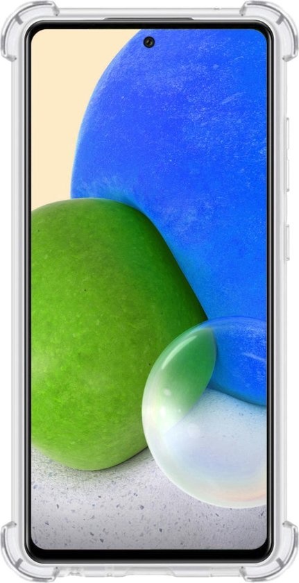BASEY. Hoes Geschikt voor Samsung A72 Hoesje Shock Proof Case Hoes - Hoesje Geschikt voor Samsung Galaxy A72 Hoes Cover Shockproof - Transparant - 2 Stuks