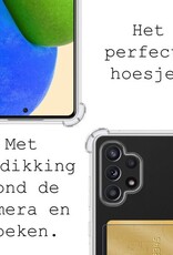 BASEY. Hoes Geschikt voor Samsung A72 Hoesje Shock Proof Case Hoes - Hoesje Geschikt voor Samsung Galaxy A72 Hoes Cover Shockproof - Transparant - 2 Stuks