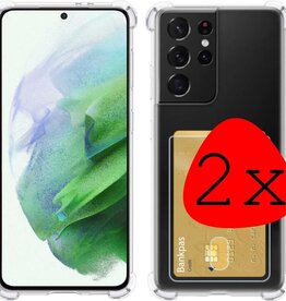 BASEY. BASEY. 2x Samsung Galaxy S21 Ultra Pashouder Hoesje Shockproof