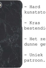 BASEY. Hoes Geschikt voor iPhone 7/8 Hoesje Marmer Case Marmeren Cover Hoes Hardcover - Zwart
