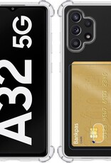 BASEY. Hoes Geschikt voor Samsung A32 5G Hoesje Shock Proof Case Hoes - Hoesje Geschikt voor Samsung Galaxy A32 5G Hoes Cover Shockproof - Transparant
