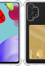 BASEY. Hoes Geschikt voor Samsung A52 Hoesje Shock Proof Case Hoes - Hoesje Geschikt voor Samsung Galaxy A52 Hoes Cover Shockproof - Transparant - 2 Stuks