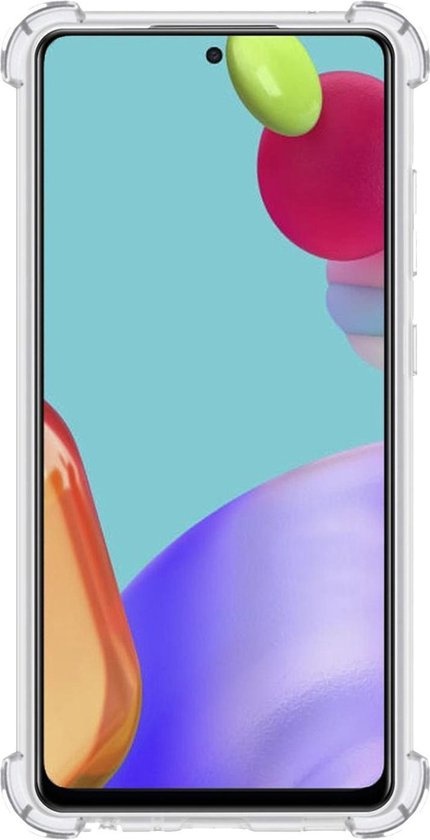 BASEY. Hoes Geschikt voor Samsung A52 Hoesje Shock Proof Case Hoes - Hoesje Geschikt voor Samsung Galaxy A52 Hoes Cover Shockproof - Transparant - 2 Stuks