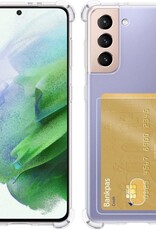 BASEY. Hoes Geschikt voor Samsung S21 Hoesje Shock Proof Case Hoes - Hoesje Geschikt voor Samsung Galaxy S21 Hoes Cover Shockproof - Transparant