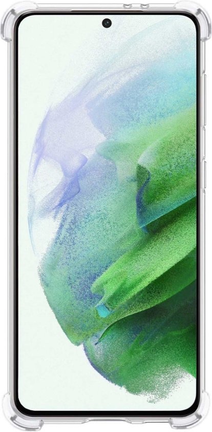 BASEY. Hoes Geschikt voor Samsung S21 Ultra Hoesje Shock Proof Case Hoes - Hoesje Geschikt voor Samsung Galaxy S21 Ultra Hoes Cover Shockproof - Transparant - 2 Stuks