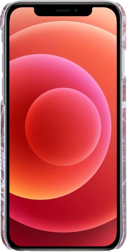 BASEY. Hoes Geschikt voor iPhone 11 Pro Hoesje Marmer Case Marmeren Cover Hoes Hardcover - Rood - 2 Stuks