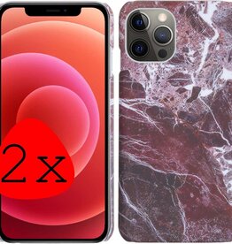 BASEY. BASEY. - 2x - iPhone 11 Pro Max hoesje marmer - Groen