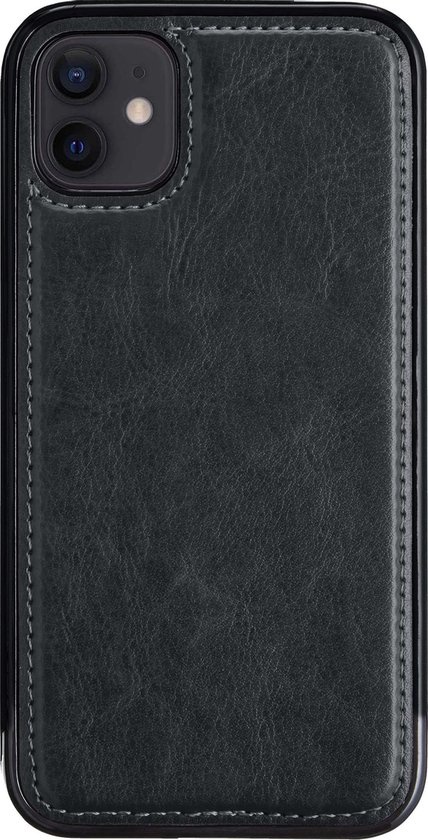 BASEY. Hoes Geschikt voor iPhone 11 Hoesje Bookcase Hoes 2-in-1 Cover - Hoesje Geschikt voor iPhone 11 Hoes 2-in-1 Hoesje Case - Zwart
