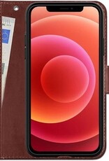 BASEY. Hoes Geschikt voor iPhone 11 Hoesje Bookcase Hoes 2-in-1 Cover - Hoesje Geschikt voor iPhone 11 Hoes 2-in-1 Hoesje Case - Bruin