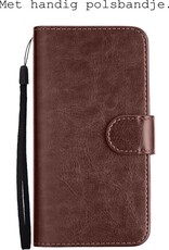 BASEY. Hoes Geschikt voor iPhone 11 Hoesje Bookcase Hoes 2-in-1 Cover - Hoesje Geschikt voor iPhone 11 Hoes 2-in-1 Hoesje Case - Bruin