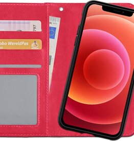 BASEY. BASEY. iPhone 11 2-in-1 hoesje bookcase afneembaar - Donkerroze