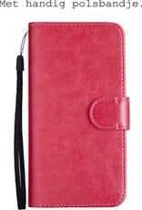 BASEY. Hoes Geschikt voor iPhone 11 Hoesje Bookcase Hoes 2-in-1 Cover - Hoesje Geschikt voor iPhone 11 Hoes 2-in-1 Hoesje Case - Rood