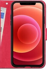 BASEY. Hoes Geschikt voor iPhone 11 Hoesje Bookcase Hoes 2-in-1 Cover - Hoesje Geschikt voor iPhone 11 Hoes 2-in-1 Hoesje Case - Rood