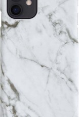 BASEY. Hoes Geschikt voor iPhone 12 Hoesje Marmer Case Marmeren Cover Hoes Hardcover - Zwart