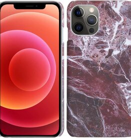 BASEY. BASEY. iPhone 12 Pro Max hoesje marmer - Rood