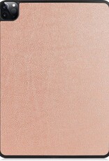 BASEY. Hoesje Geschikt voor iPad Pro 2021 (11 inch) Hoes Case Tablet Hoesje Tri-fold - Hoes Geschikt voor iPad Pro 11 inch (2021) Hoesje Hard Cover Bookcase Hoes - Rosé goud