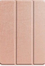 BASEY. Hoesje Geschikt voor iPad Pro 2021 (11 inch) Hoes Case Tablet Hoesje Tri-fold - Hoes Geschikt voor iPad Pro 11 inch (2021) Hoesje Hard Cover Bookcase Hoes - Rosé goud