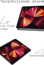 BASEY. Hoesje Geschikt voor iPad Pro 2021 (11 inch) Hoes Case Tablet Hoesje Tri-fold - Hoes Geschikt voor iPad Pro 11 inch (2021) Hoesje Hard Cover Bookcase Hoes - Lichtblauw