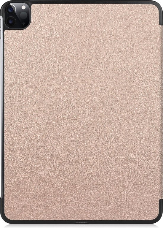 BASEY. Hoesje Geschikt voor iPad Pro 2021 (11 inch) Hoes Case Tablet Hoesje Tri-fold - Hoes Geschikt voor iPad Pro 11 inch (2021) Hoesje Hard Cover Bookcase Hoes - Goud