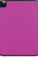 BASEY. Hoesje Geschikt voor iPad Pro 2021 (11 inch) Hoes Case Tablet Hoesje Tri-fold - Hoes Geschikt voor iPad Pro 11 inch (2021) Hoesje Hard Cover Bookcase Hoes - Paars