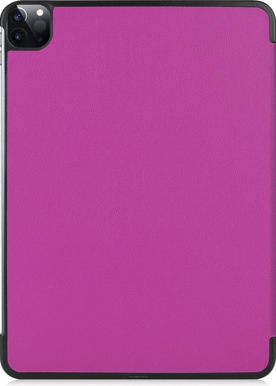 BASEY. Hoesje Geschikt voor iPad Pro 2021 (11 inch) Hoes Case Tablet Hoesje Tri-fold - Hoes Geschikt voor iPad Pro 11 inch (2021) Hoesje Hard Cover Bookcase Hoes - Paars
