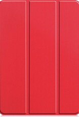 BASEY. Hoesje Geschikt voor iPad Pro 2021 (11 inch) Hoes Case Tablet Hoesje Tri-fold - Hoes Geschikt voor iPad Pro 11 inch (2021) Hoesje Hard Cover Bookcase Hoes - Rood
