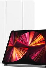 BASEY. Hoesje Geschikt voor iPad Pro 2021 (11 inch) Hoes Case Tablet Hoesje Tri-fold - Hoes Geschikt voor iPad Pro 11 inch (2021) Hoesje Hard Cover Bookcase Hoes - Wit