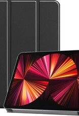 BASEY. Hoesje Geschikt voor iPad Pro 2021 (11 inch) Hoes Case Tablet Hoesje Tri-fold - Hoes Geschikt voor iPad Pro 11 inch (2021) Hoesje Hard Cover Bookcase Hoes - Zwart