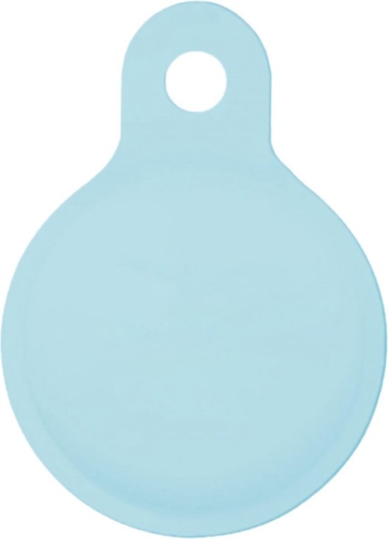 BASEY. Hoesje Geschikt voor Apple AirTag Hoesje Case Hoesje Geschikt voor Apple AirTag Sleutelhanger Siliconen Hoes - Lichtblauw
