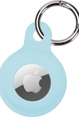 BASEY. Hoesje Geschikt voor Apple AirTag Hoesje Case Hoesje Geschikt voor Apple AirTag Sleutelhanger Siliconen Hoes - Lichtblauw