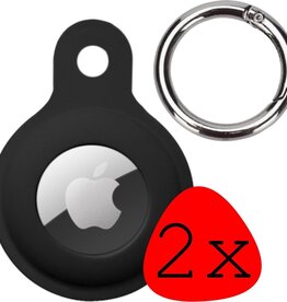 BASEY. 2 PACK - BASEY. AirTag Hoesje Siliconen - Zwart