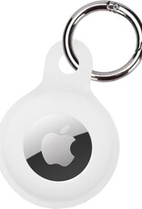 BASEY. Hoesje Geschikt voor Apple AirTag Hoesje Case Hoesje Geschikt voor Apple AirTag Sleutelhanger Siliconen Hoes - Wit - 2 Stuks