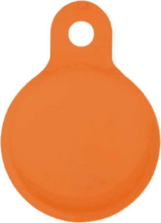 BASEY. Hoesje Geschikt voor Apple AirTag Hoesje Case Hoesje Geschikt voor Apple AirTag Sleutelhanger Siliconen Hoes - Oranje - 2 Stuks