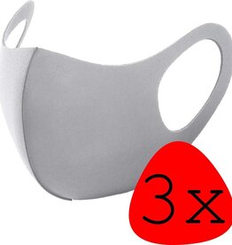 BASEY. BASEY. Wasbaar mondmasker - Grijs - 3 PACK