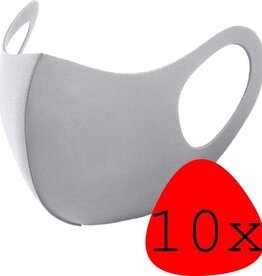 BASEY. BASEY. Wasbaar mondmasker - Grijs - 10 PACK