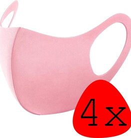 BASEY. BASEY. Wasbaar mondmasker - Roze - 4 PACK