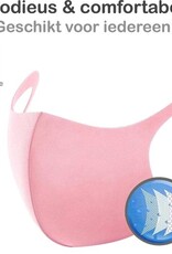 BASEY. Wasbaar Mondkapje Roze Wasbaar Mondmasker Elastisch Mondkapjes - 4 stuks
