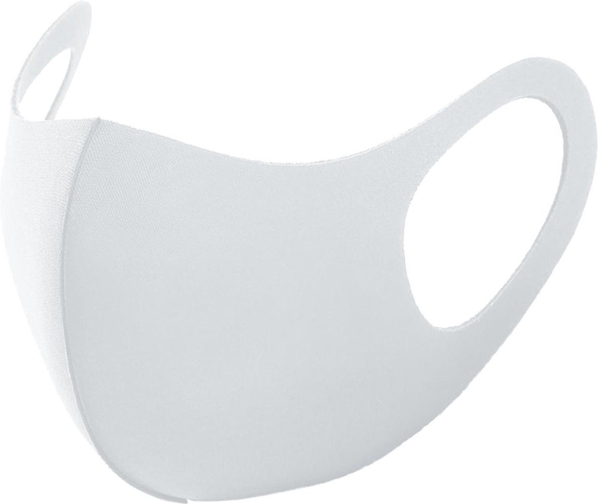 BASEY. Wasbaar Mondkapje Wit Wasbaar Mondmasker Elastisch Mondkapjes