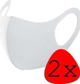 BASEY. BASEY. Wasbaar mondmasker - Wit - 2 PACK