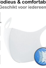 BASEY. Wasbaar Mondkapje Wit Wasbaar Mondmasker Elastisch Mondkapjes - 2 stuks