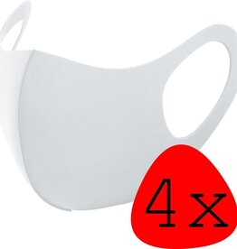 BASEY. BASEY. Wasbaar mondmasker - Wit - 4 PACK