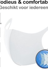 BASEY. Wasbaar Mondkapje Wit Wasbaar Mondmasker Elastisch Mondkapjes - 5 stuks