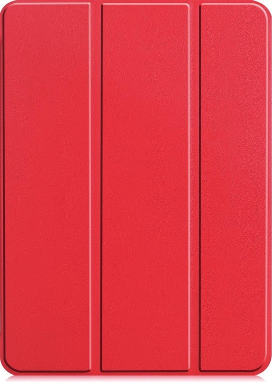 BASEY. Hoesje Geschikt voor iPad Pro 2021 (12,9 inch) Hoes Case Tablet Hoesje Tri-fold - Hoes Geschikt voor iPad Pro 12,9 inch (2021) Hoesje Hard Cover Bookcase Hoes - Rood