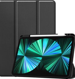 BASEY. BASEY. iPad Pro 12.9 inch (2021) Hoesje Bookcase met uitsparing Apple Pencil - Zwart