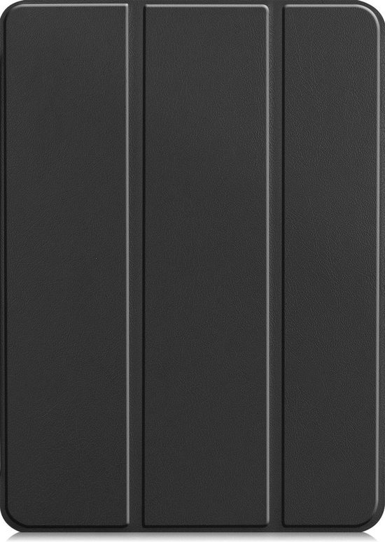 BASEY. Hoesje Geschikt voor iPad Pro 2021 (12,9 inch) Hoes Case Tablet Hoesje Tri-fold Met Uitsparing Geschikt voor Apple Pencil - Hoes Geschikt voor iPad Pro 12,9 inch (2021) Hoesje Hard Cover Bookcase Hoes - Zwart