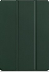 BASEY. Hoesje Geschikt voor iPad Pro 2021 (12,9 inch) Hoes Case Tablet Hoesje Tri-fold Met Uitsparing Geschikt voor Apple Pencil - Hoes Geschikt voor iPad Pro 12,9 inch (2021) Hoesje Hard Cover Bookcase Hoes - Donkergroen