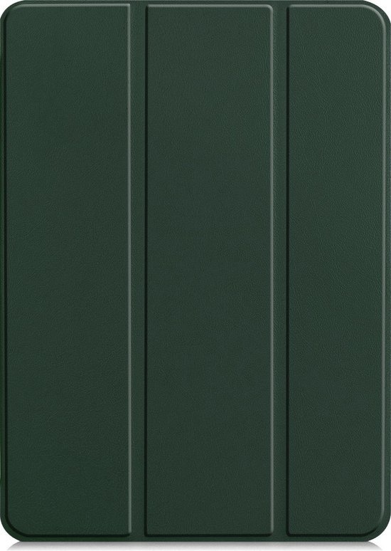 BASEY. Hoesje Geschikt voor iPad Pro 2021 (12,9 inch) Hoes Case Tablet Hoesje Tri-fold Met Uitsparing Geschikt voor Apple Pencil - Hoes Geschikt voor iPad Pro 12,9 inch (2021) Hoesje Hard Cover Bookcase Hoes - Donkergroen