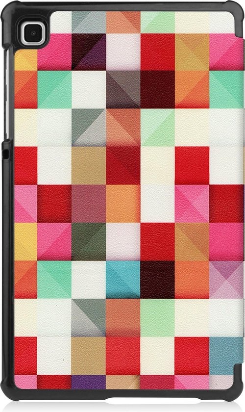 BASEY. Hoesje Geschikt voor Samsung Galaxy Tab A7 Lite Hoes Case Tablet Hoesje Tri-fold - Hoes Geschikt voor Samsung Tab A7 Lite Hoesje Hard Cover Bookcase Hoes - Blokken