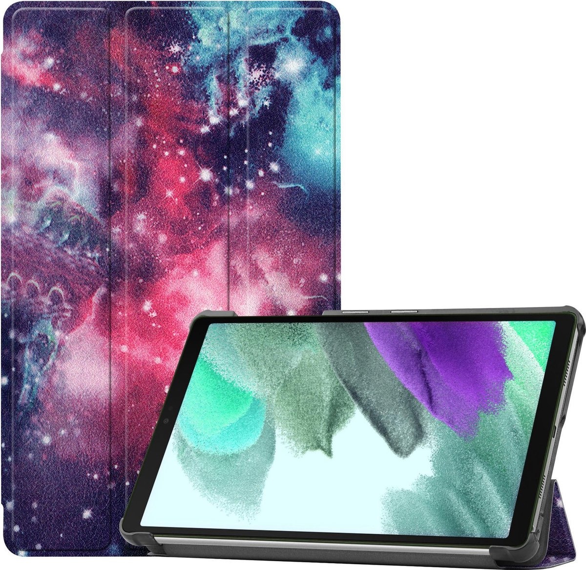 BASEY. Hoesje Geschikt voor Samsung Galaxy Tab A7 Lite Hoes Case Tablet Hoesje Tri-fold - Hoes Geschikt voor Samsung Tab A7 Lite Hoesje Hard Cover Bookcase Hoes - Galaxy